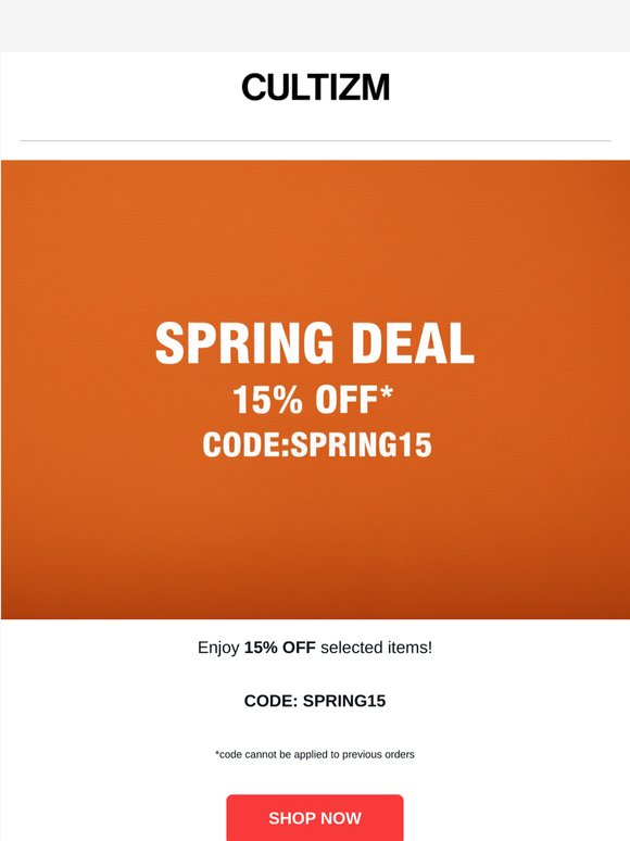 🌼 Spring Deal | 15% off!