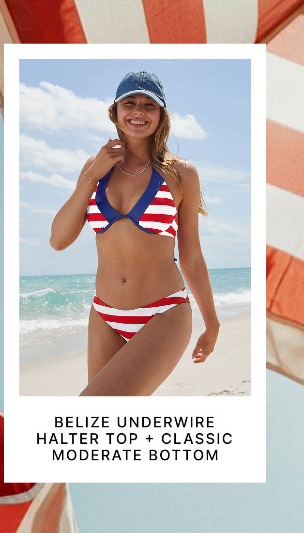 Belize Underwire Halter Top + Classic Moderate Bottom