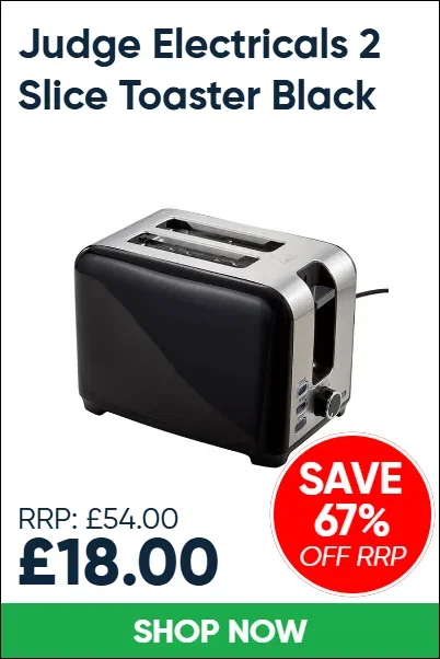 Judge Electricals 2 Slice Toaster Black