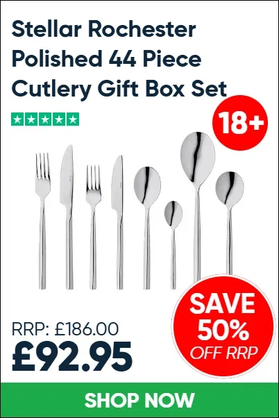 Stellar Rochester Polished 44 Piece Cutlery Gift Box Set