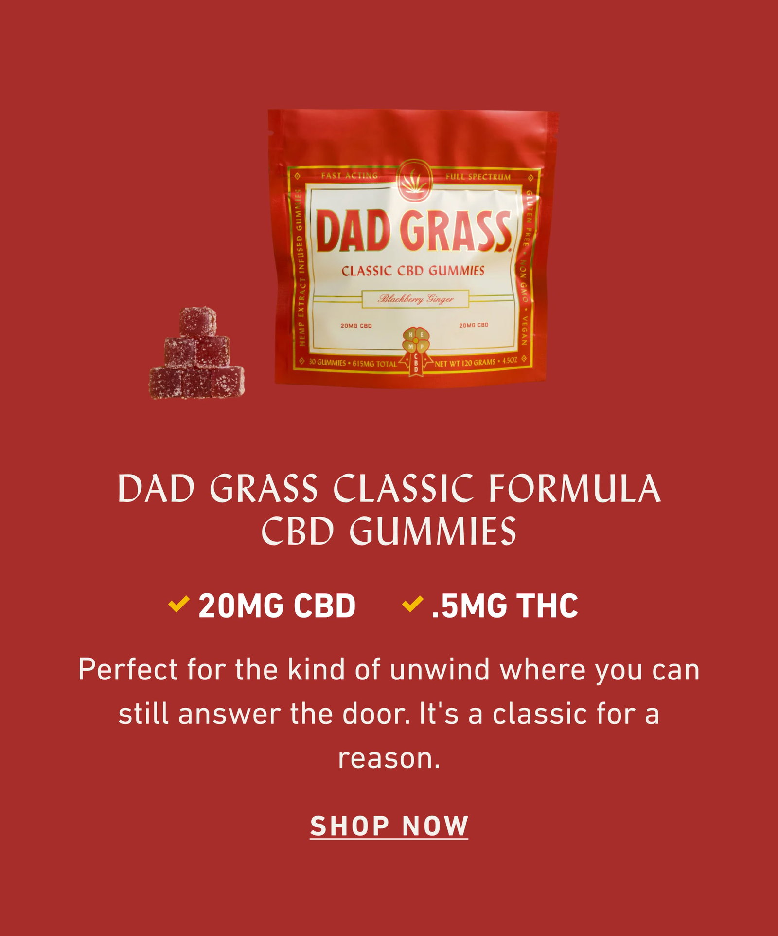 Dad Grass Classic Formula CBD Gummies