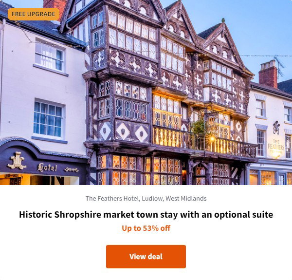 Historic Shropshire market town stay with an optional suite
