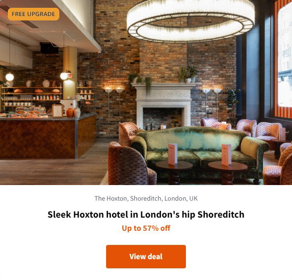 Sleek Hoxton hotel in London's hip Shoreditch
