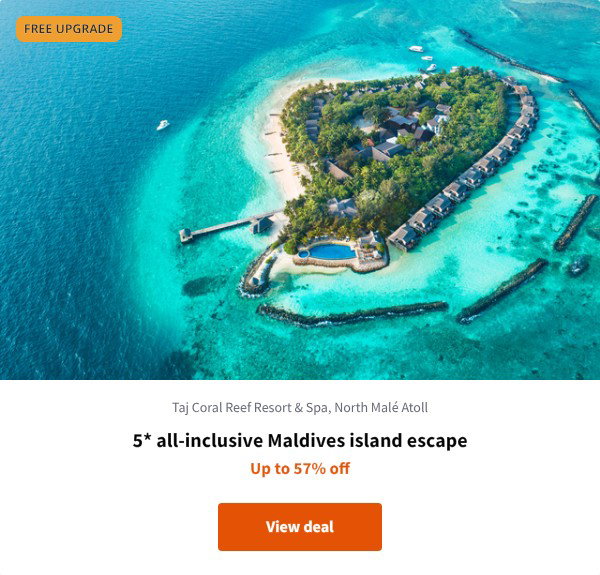 5* all-inclusive Maldives island escape