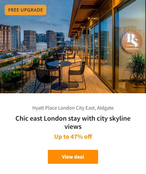 Chic east London stay with city skyline views