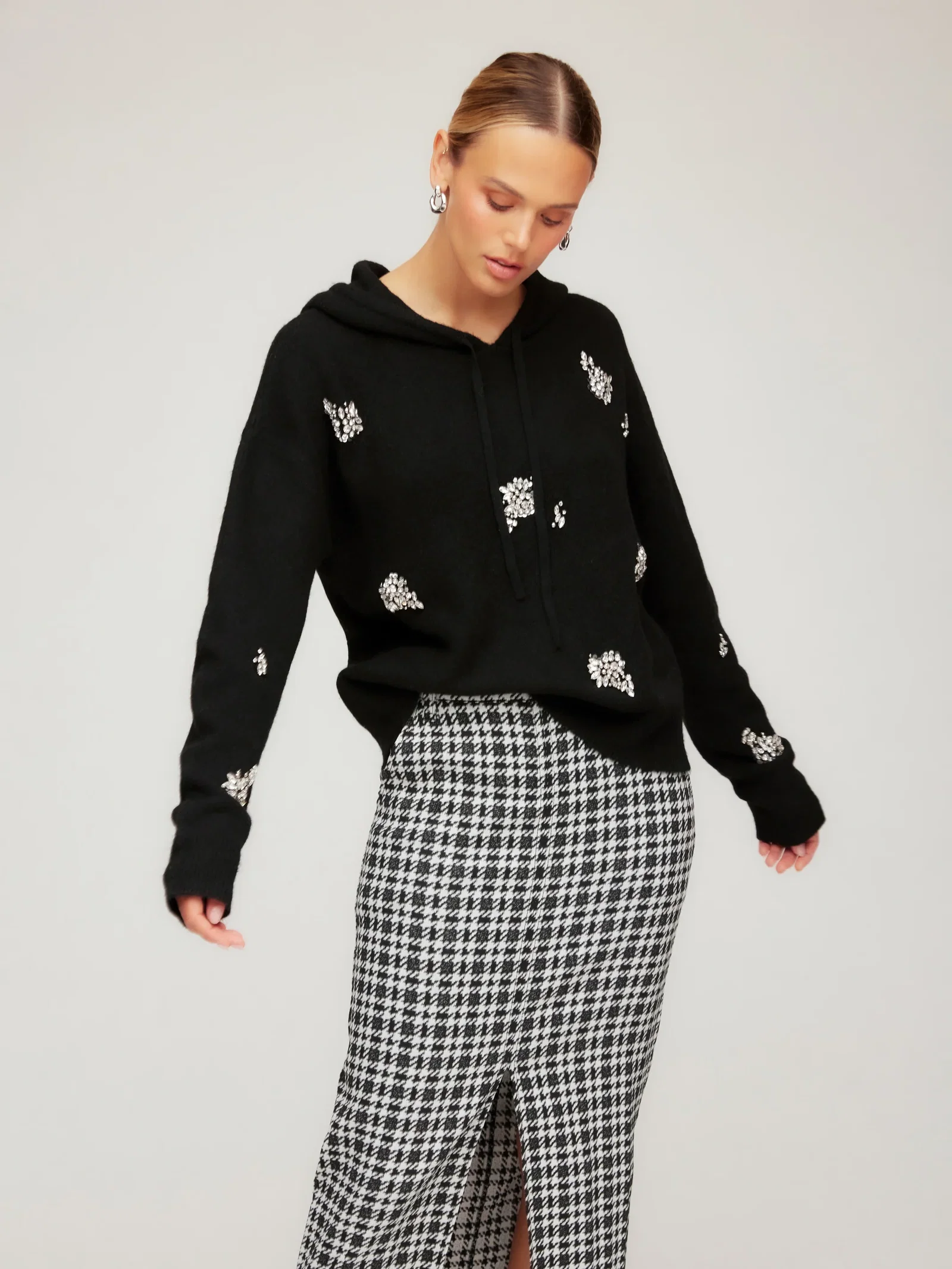 Image of Krystal Embellished Hoodie