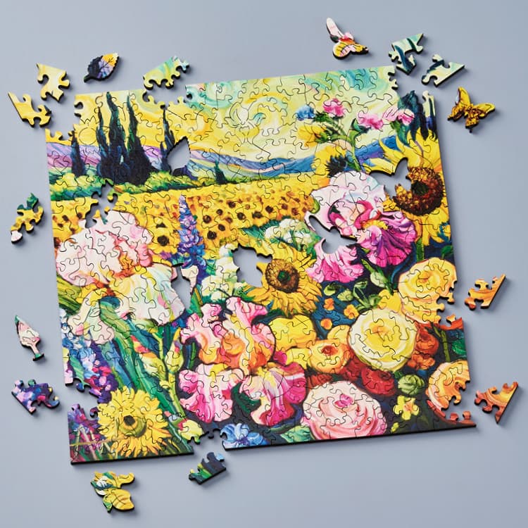 Honeyburst Blooms - Free Form Puzzle Cut