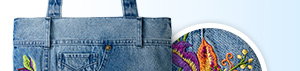 Blue Threads Denim Tote