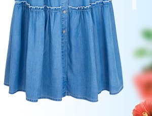 Ellie Embroidered Denim Dress