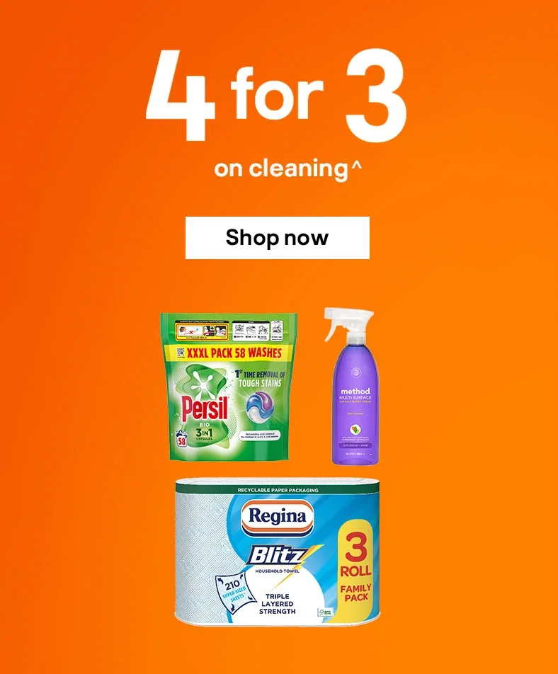 4 for 3 on cleaning^ - Shop now