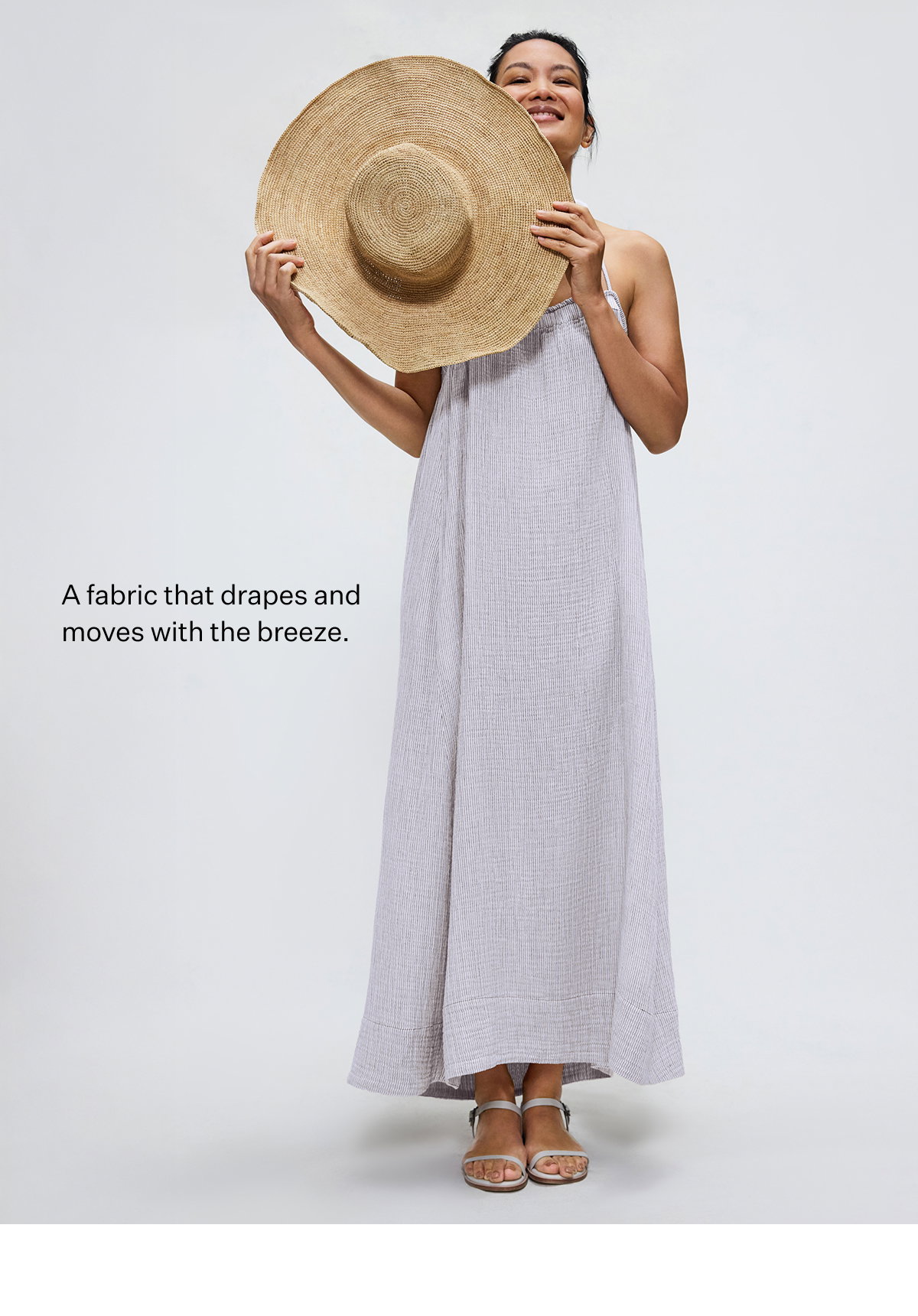 A fabric that drapes and moves with the breeze.