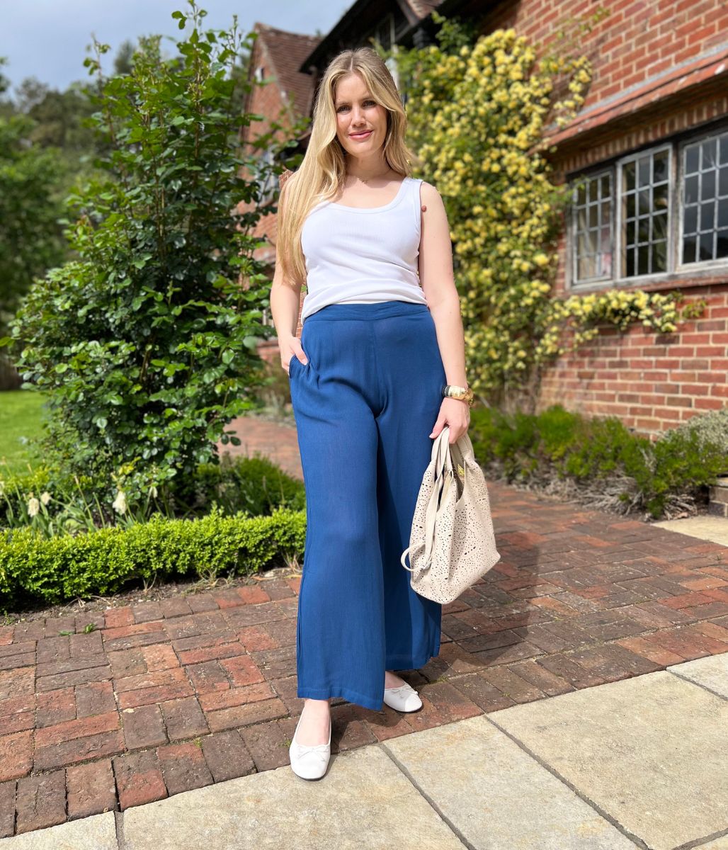 Image of Nomads Blue Wide Leg Trousers