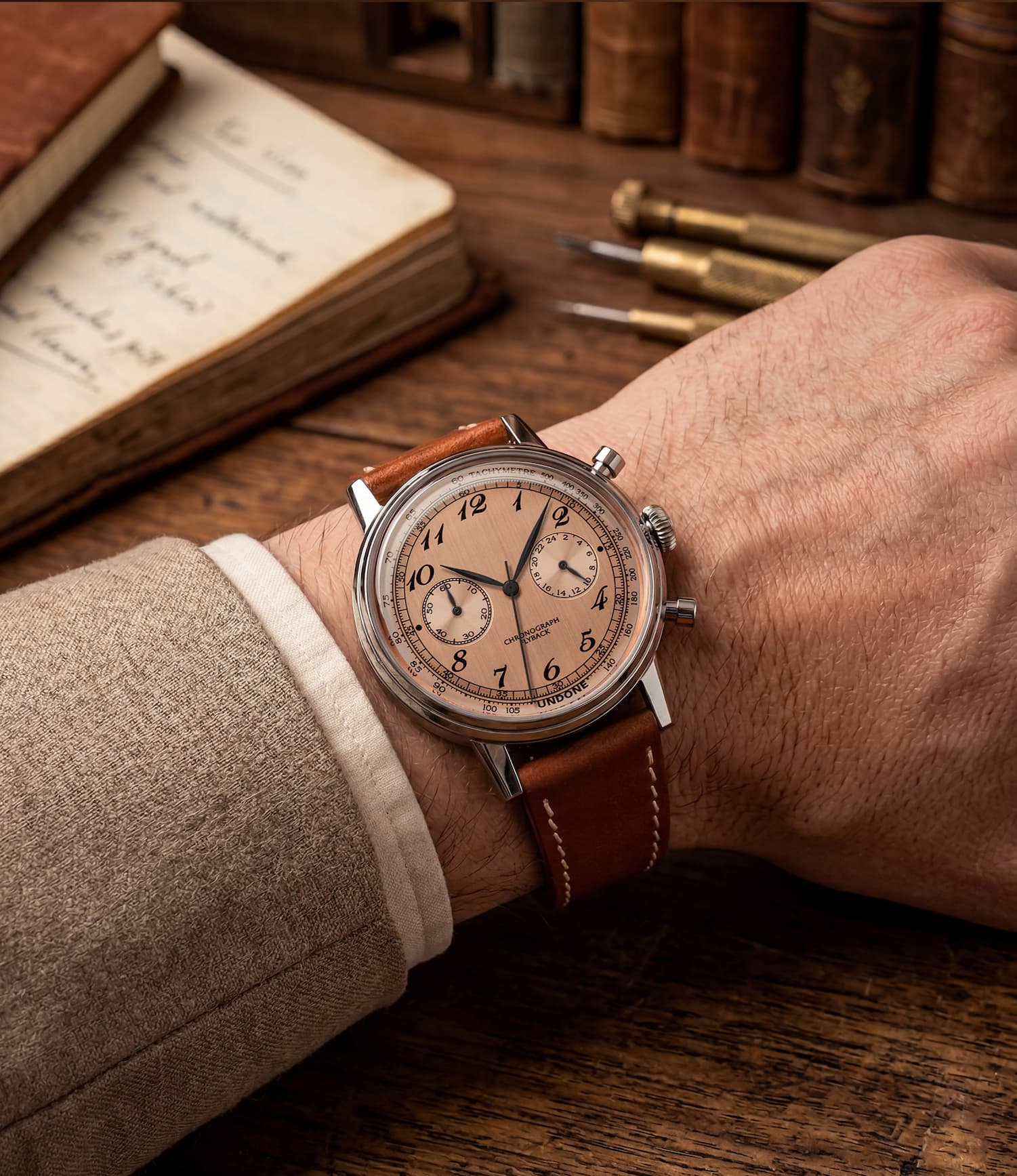 Undone - Vintage Salmon Chronograph