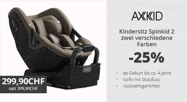 Axkid - Kindersitz Spinkid 2 - drei verschiedene Farben  -25%