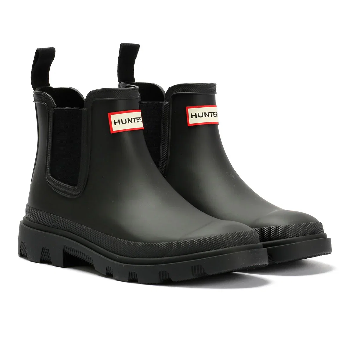 Image of Hunter Downpour Chelsea Rubber Women's Black Wellington Boots