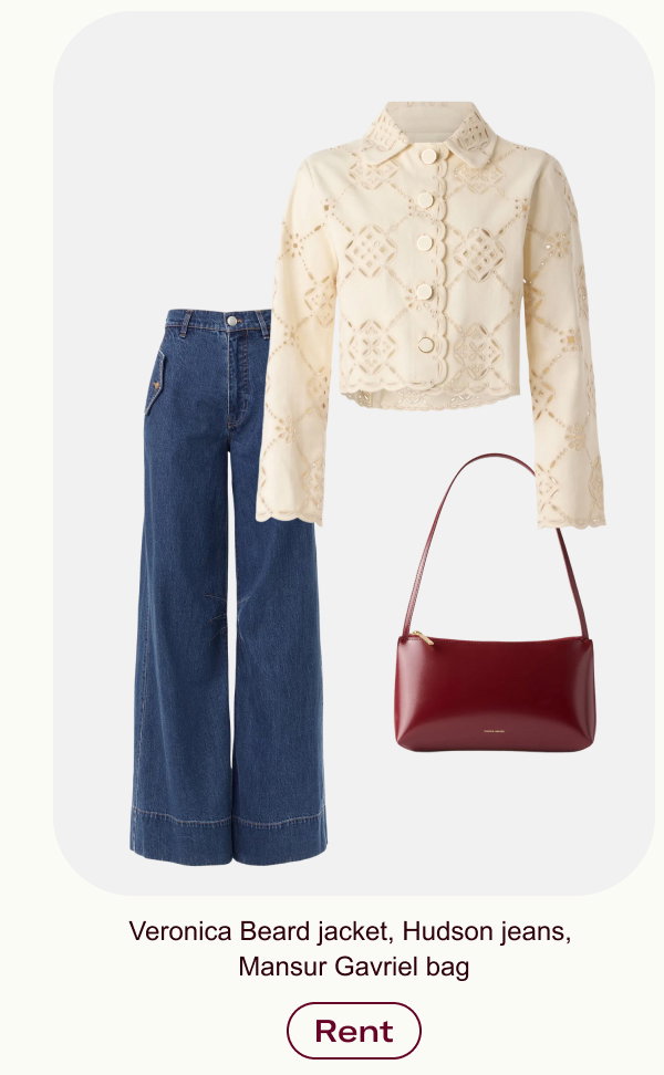 Eywasouls Malibu cover-up, Mansur Gavriel bag, Saint Laurent sunglasses