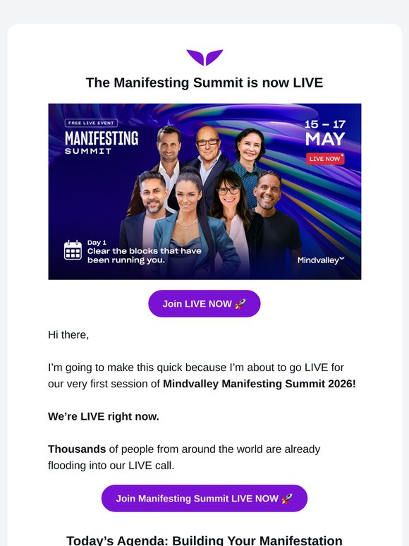 🔴We are LIVE: Join Manifesting Summit Now