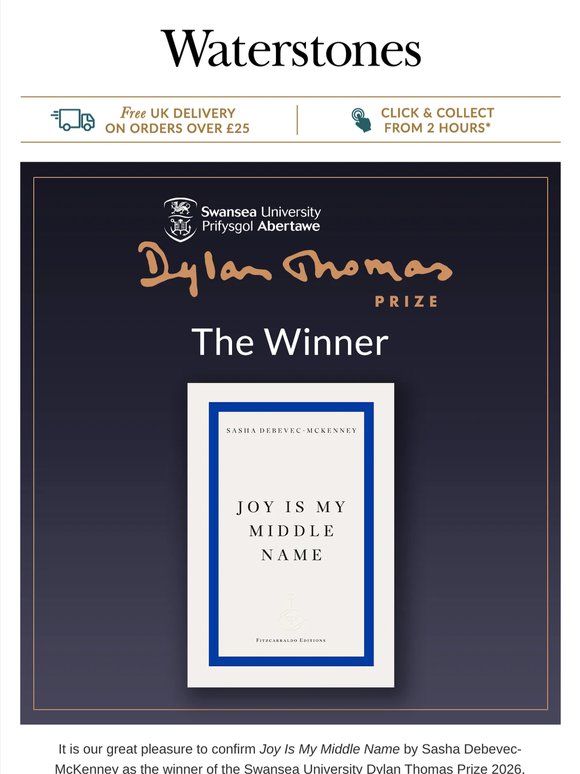 Dylan Thomas Prize Winner