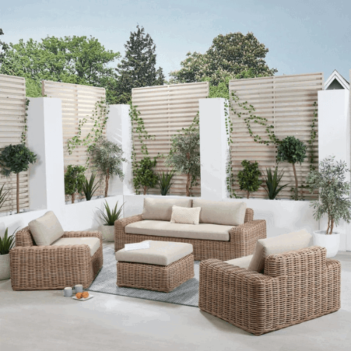 Garda Lounge Set - Natural Antique