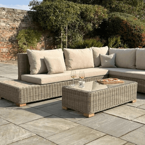 Capri Outdoor Large Corner Sofa & Coffee Table Set