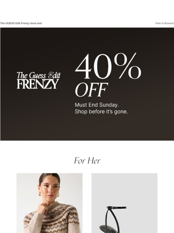40% Off Is Nearly Over. Make It Count.