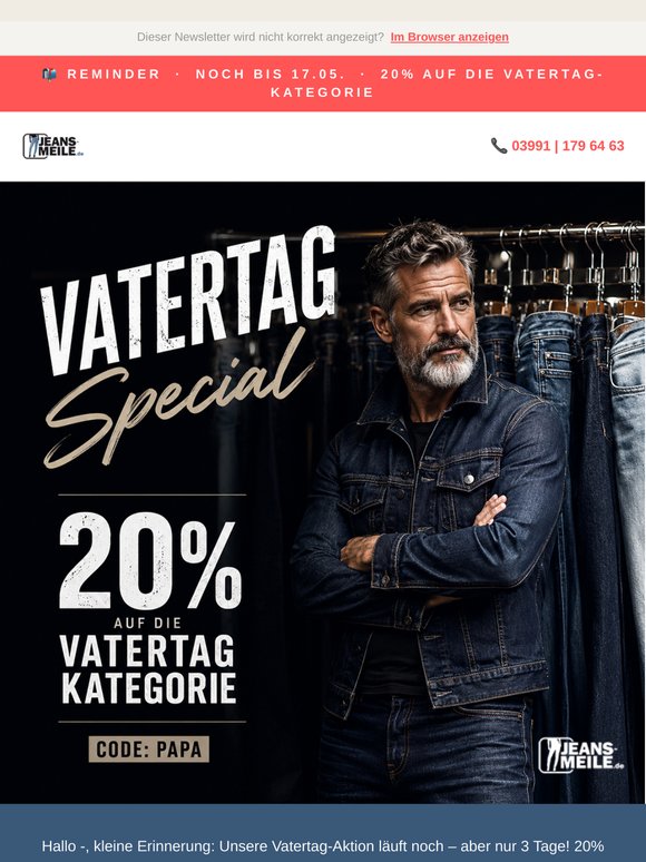Schon gesehen? Zum Vatertag: –20 % sichern! 💪