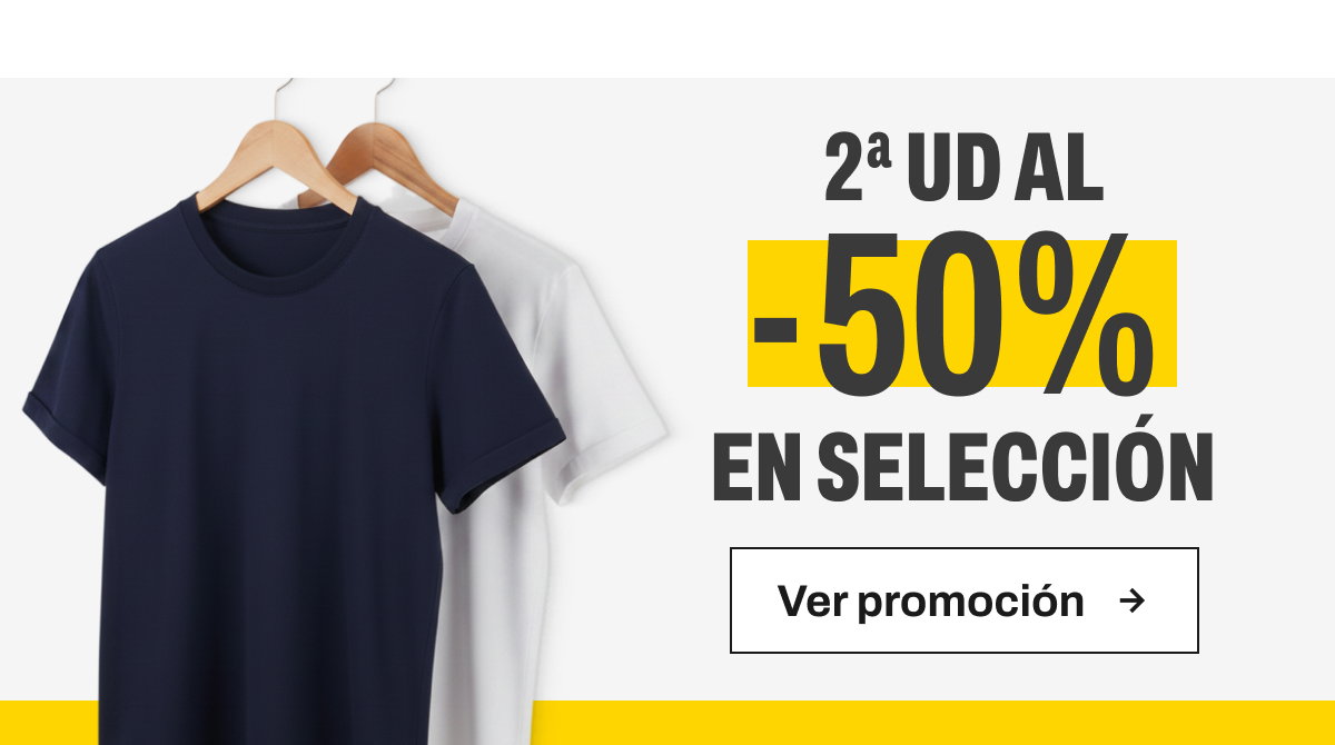 Promoción 2ª unidad al 50% botón ver promoción