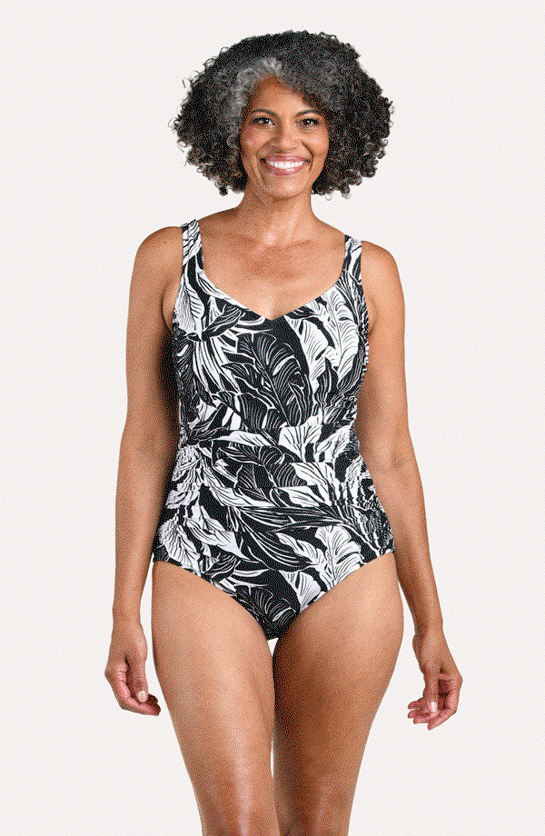Night Tropics Side Shirred One Piece