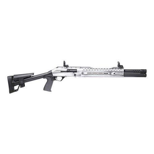PANZER ARMS EG-240 Tactical 12 Gauge 18.5" 7rd - Brushed Titanium