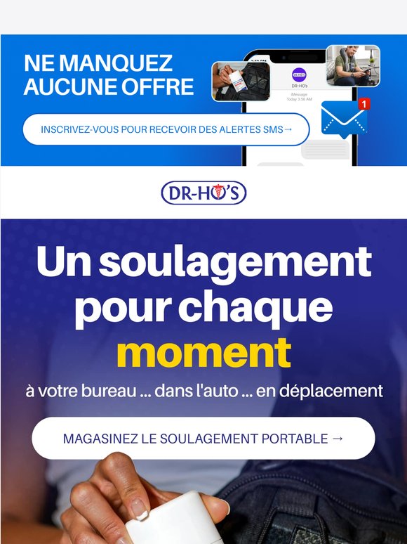 La douleur ne reste pas à la maison — votre soulagement non plus