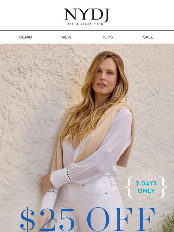 2 DAYS ONLY: $25 Off White Jeans (Exclusions Apply)