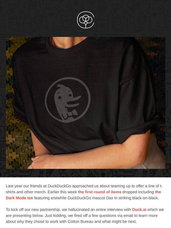 Cotton Bureau Collaborations #001: DuckDuckGo