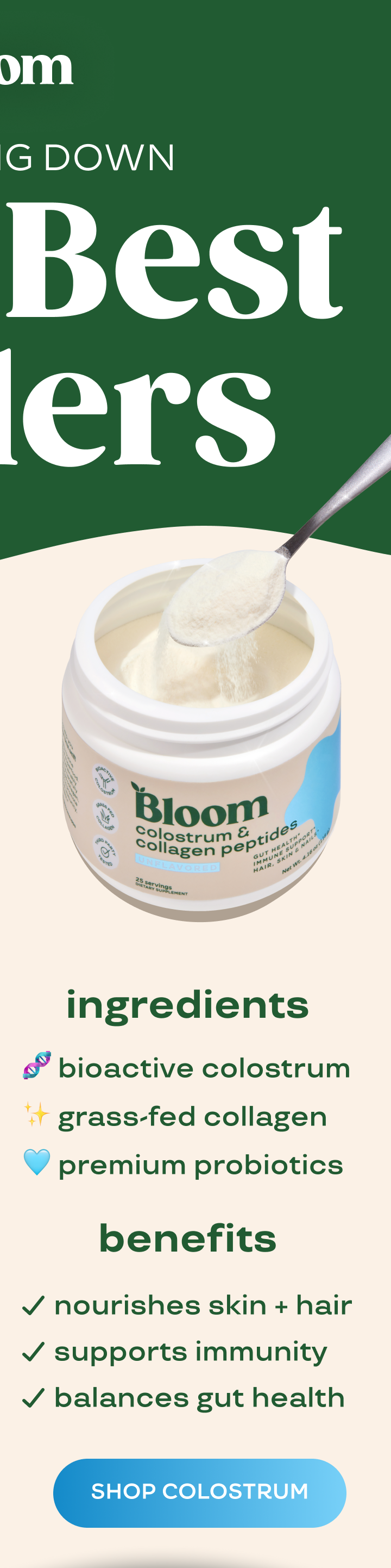 Shop Colostrum & Collagen