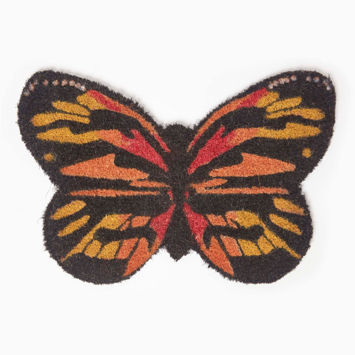 Image of Orange Butterfly Coir Doormat