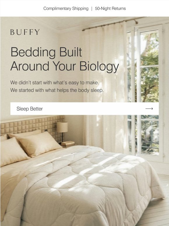 Most bedding ignores your biology. Ours starts there.
