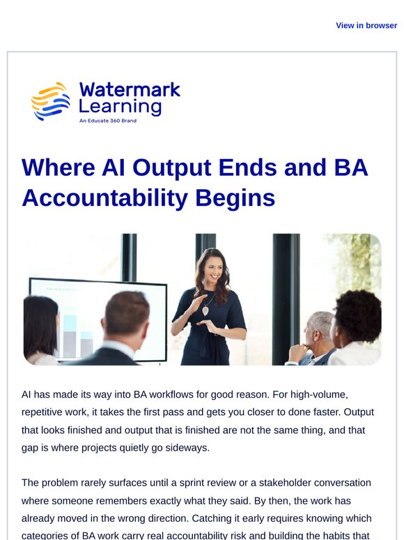 Your AI Output Needs BA Judgment