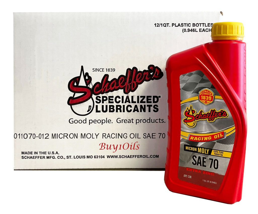 12 Quart Case of Schaeffer's Micron Moly Oil