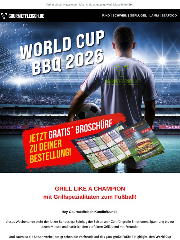 ⚽🔥 Fußballsommer kann kommen - World Cup Specials + BBQ-Klassiker