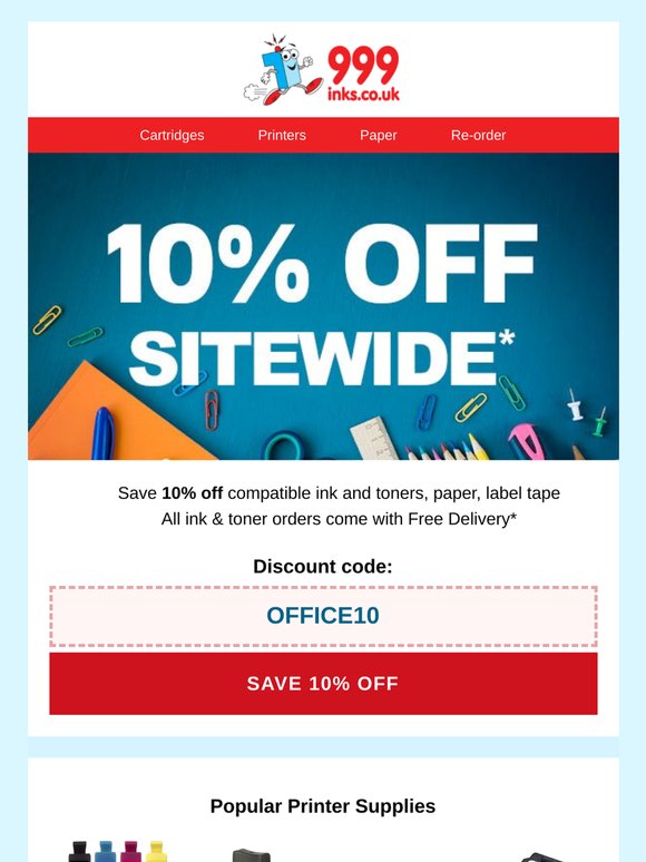 📄 🖨️ Sitewide 10% Off Discount for you