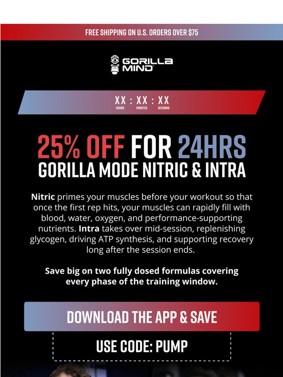 ⚡️App Flash Sale: 25% Off Nitric & Intra