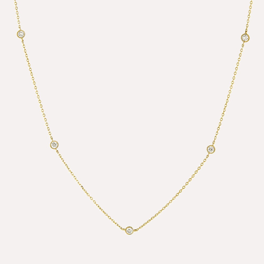 Scattered Lab-Grown Diamond Necklace