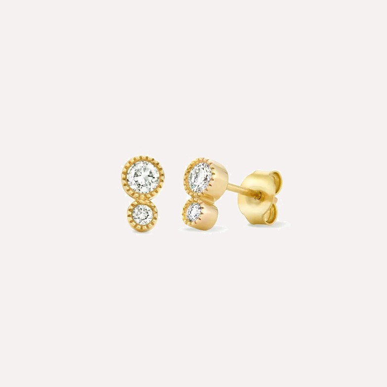 Lab-Grown Diamond Duo Stud Earrings