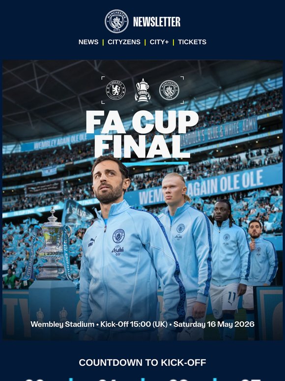 Pep sends message to fans ahead of FA Cup final