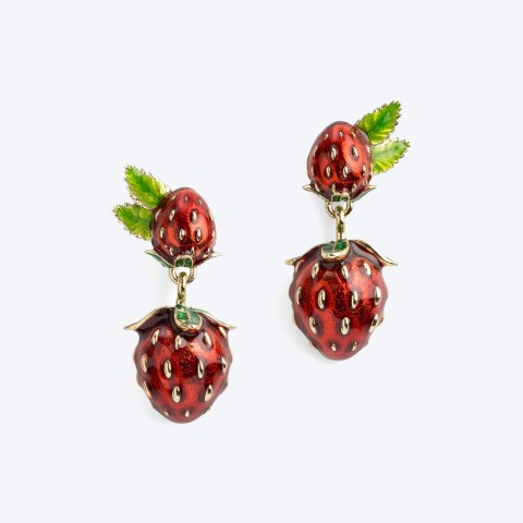 Strawberry Drop Earrings