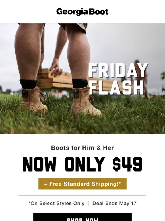Friday Flash Sale — $49 Waterproof Boots for Men & Women