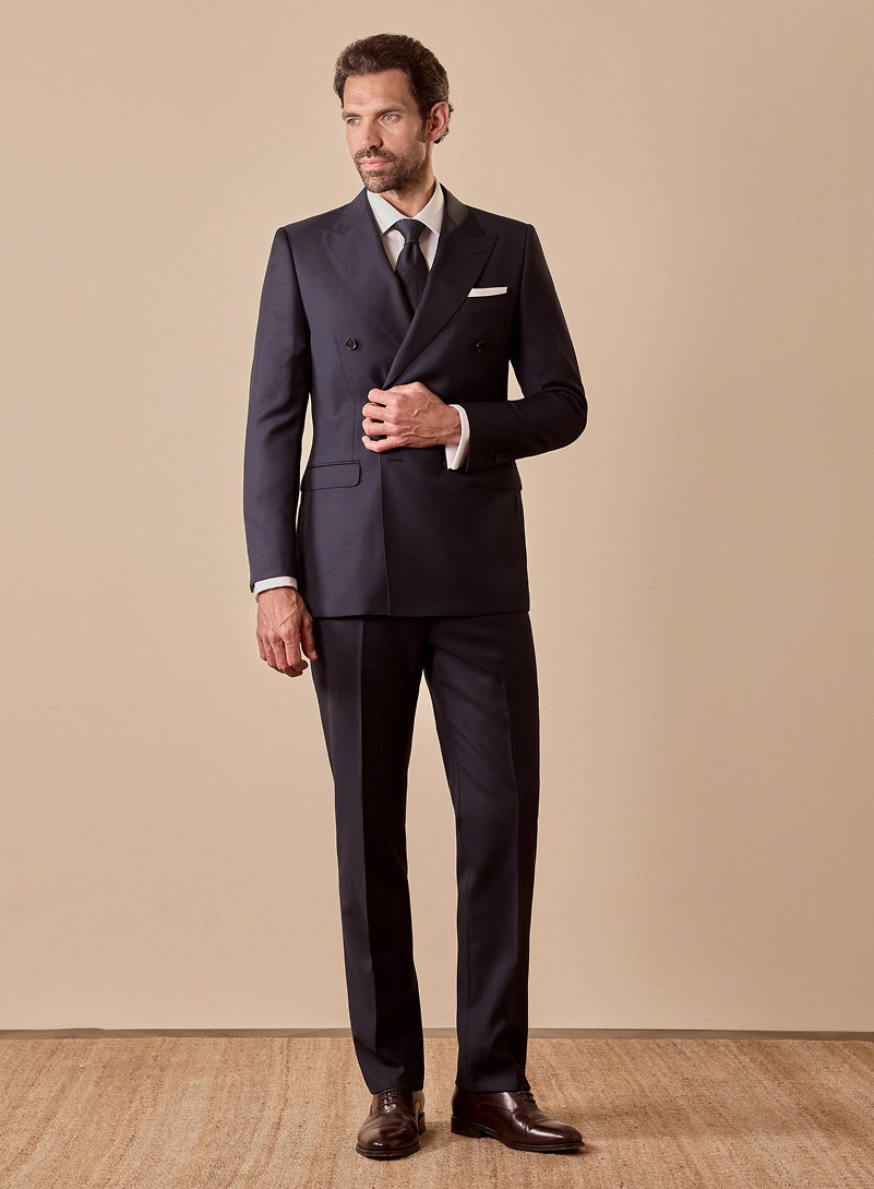 Slim Fit Navy Twill Suit