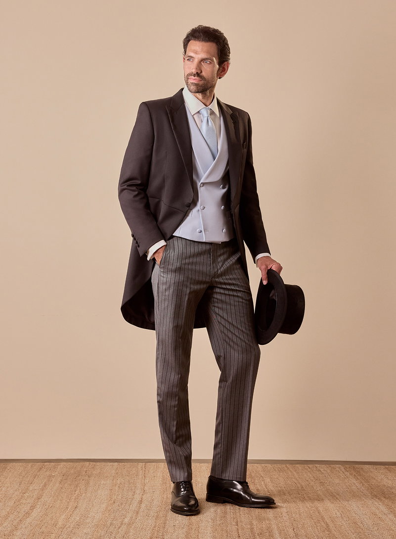 Tailored Fit Black & Grey 1913 Morning Suit