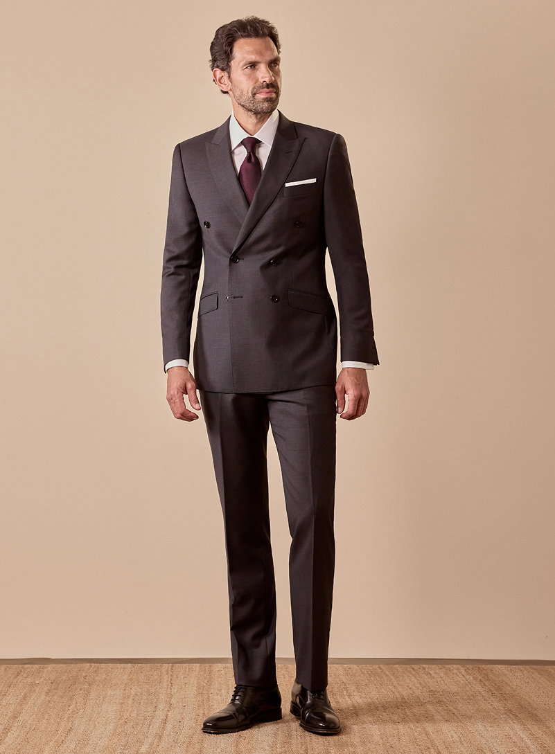 Slim Fit Dark Charcoal Twill Suit