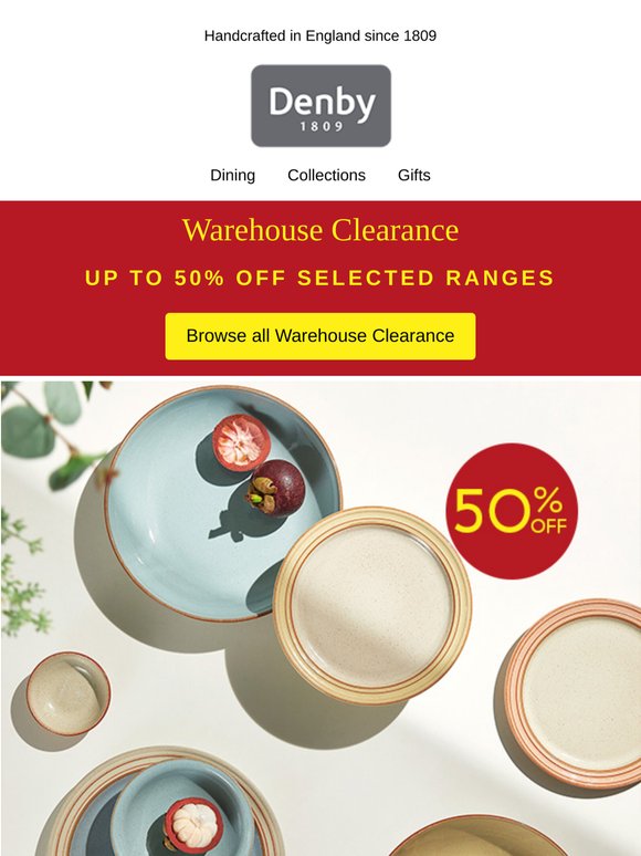 Up to 50% off selected ranges