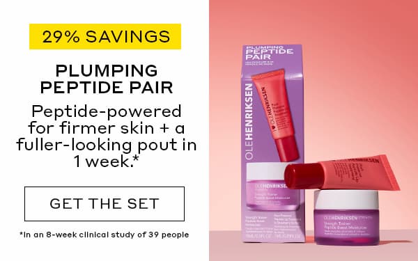 29% SAVINGS | PLUMPING PEPTIDE PAIR | Peptide-powered for firmer skin + a fuller-looking pout in 1 week.* | GET THE SET | *In an 8-week clinical study of 39 people